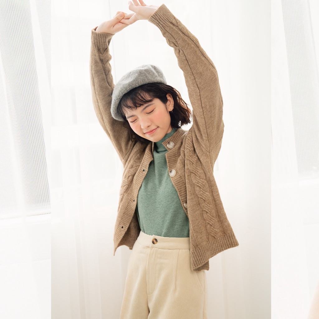 BLEUBIRD Áo khoác len vặn thừng TOFFEE CARDIGAN | BigBuy360 - bigbuy360.vn