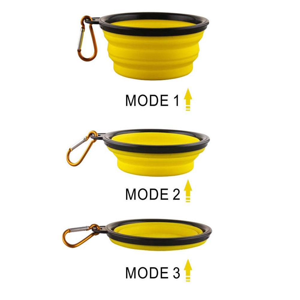 Tô đựng thức ăn cho thú cưng bằng silicone có thể xếp lại được