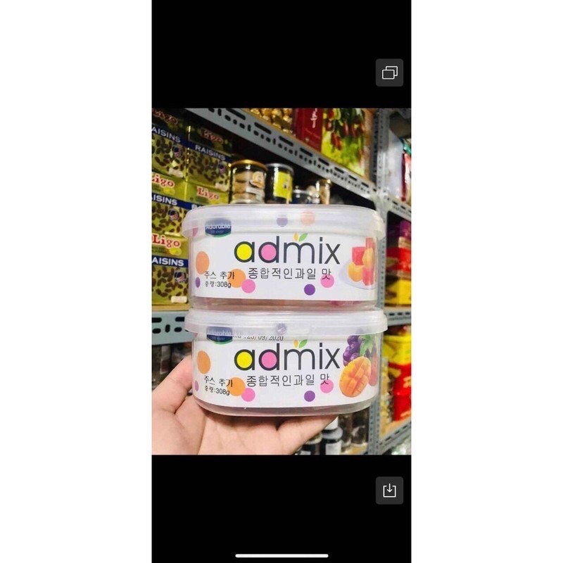 1 HỘP KẸO DẺO TRÁI CÂY ADMIX 308g