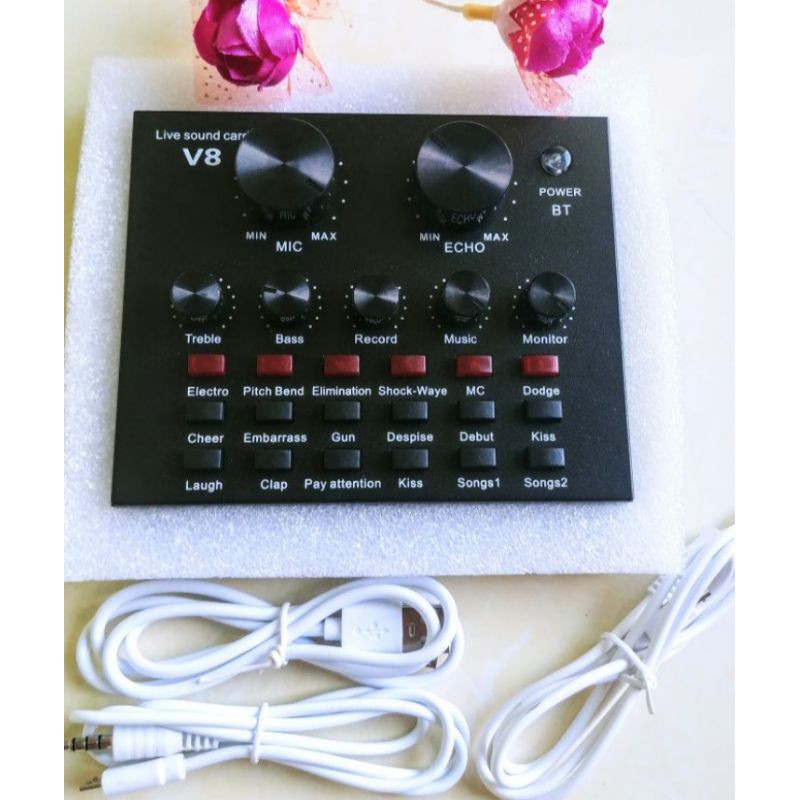 BỘ HÁT KARAOKE THU ÂM CARD V8 ĐỈNH CAO CÔNG NGHỆ