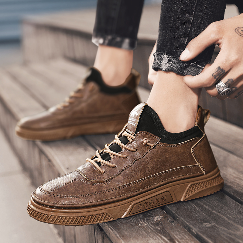 Elegant Italian style rubber sole leather shoes for men | BigBuy360 - bigbuy360.vn