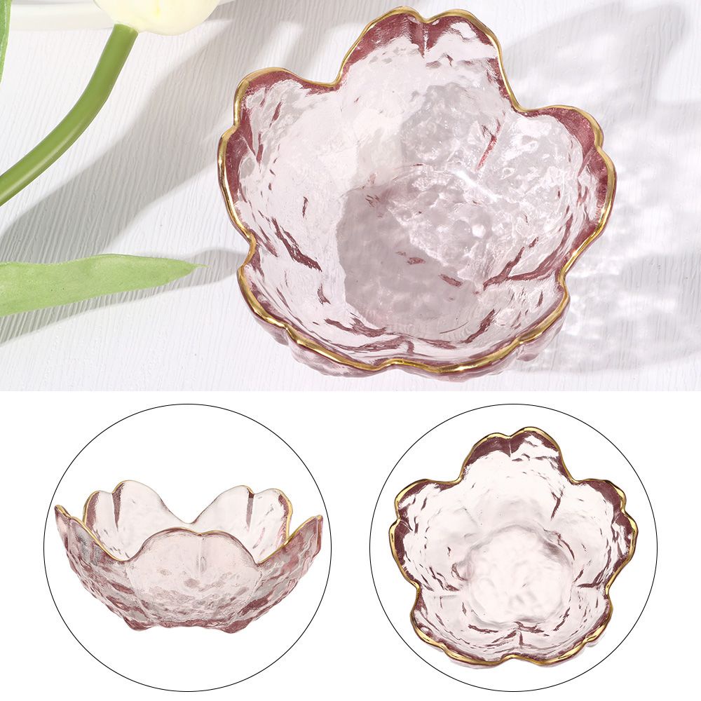 Chén đựng nước chấm/ gia vị bằng kính hình hoa anh đào kiểu Nhật Bản
