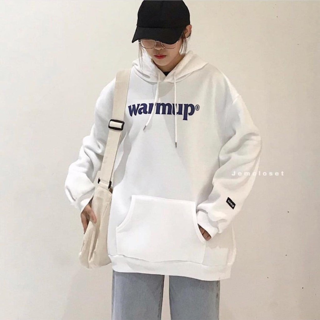 Áo Hoodie Nỉ Warmup, Áo Hoodie Chui đầu Nhiều màu