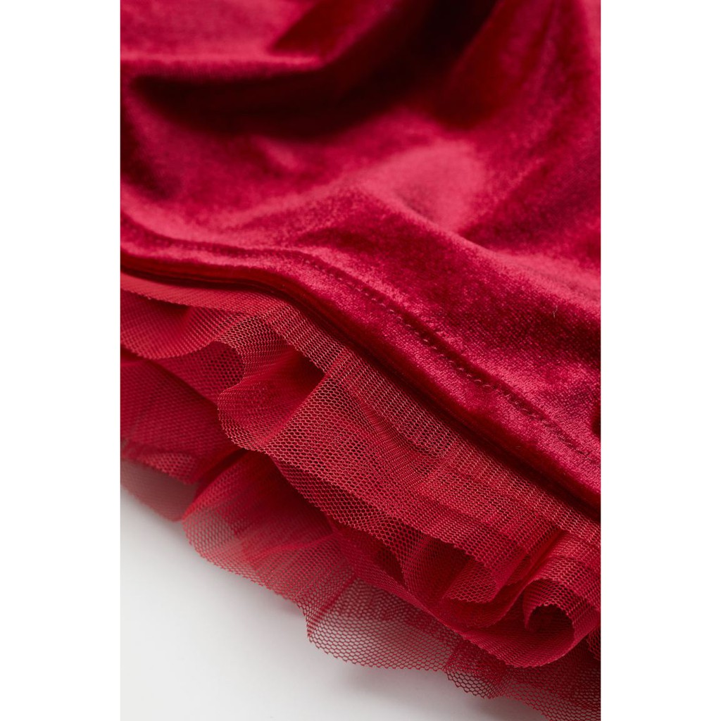Váy nhung tutu đỏ HM H&amp;M_hàng chính hãng Anh