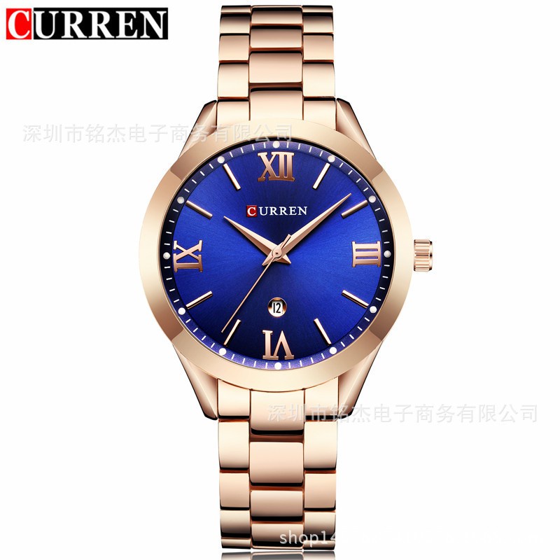 Boutique Curren Caren 9007 New Women's Steel Watch Women's Fashion Casual Waterproof Quartz Watch Women's Watch