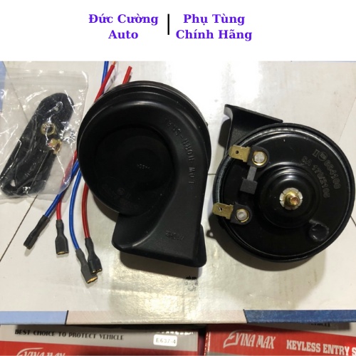 Còi sên ô tô ,Còi ô tô Nhật Bản chính hãng kèm dây giắc - còi sên 12V.