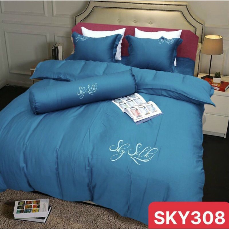 BỘ CHĂN GA GỐI LỤA PYEODA SKY 5 MÓN SHOP vũ thị thơm