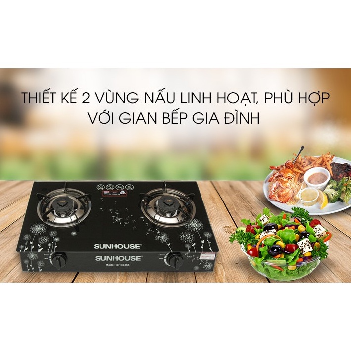 Bếp gas Sunhouse SHB3365 - MỚI 100%+Tặng dây gas-HÀNG CHÍNH HÃNG SUNHOUSE