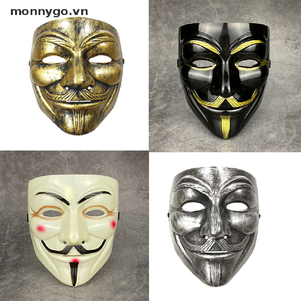 【monnygo】 Vendetta Hacker Mask Anonymous Christmas Party Gift For Adult Kids Film Theme 【VN】
