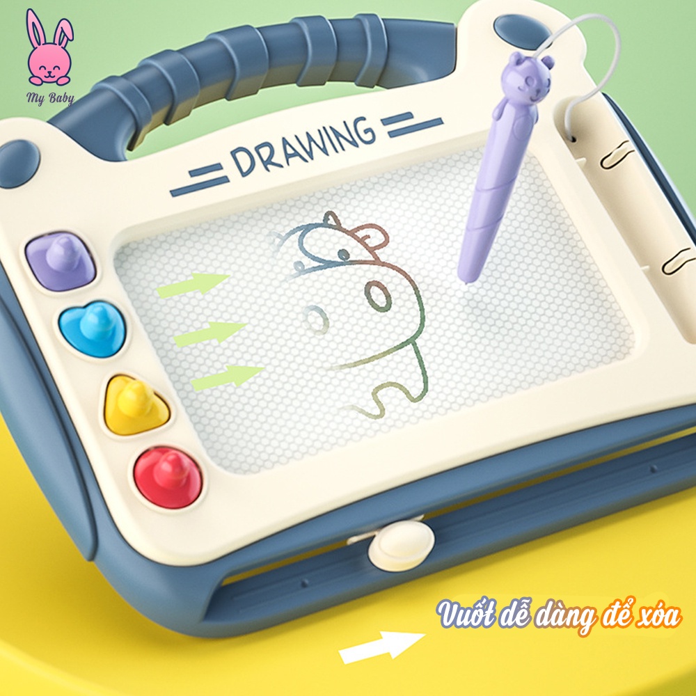 Bảng Vẽ Tự Xóa Thông Minh Nhiều Màu Sắc, Dễ Dàng Mang Theo, Tự Do Sáng Tạo Cho Bé, Mybaby