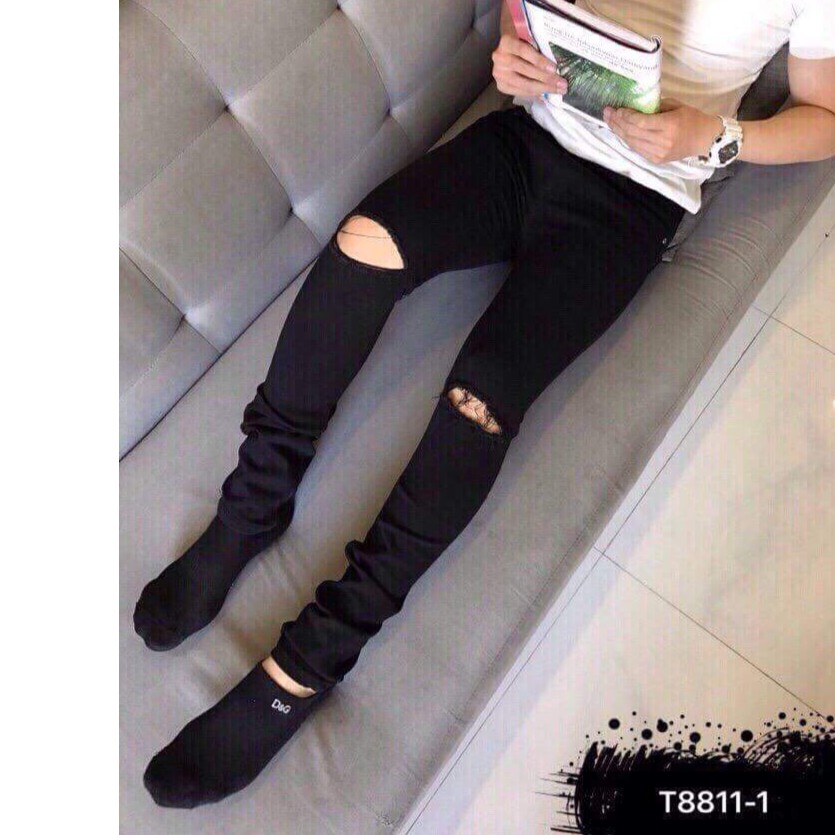 quần jean nam cắt gối đen 88/11R tạo phong cách cho riêng bạn