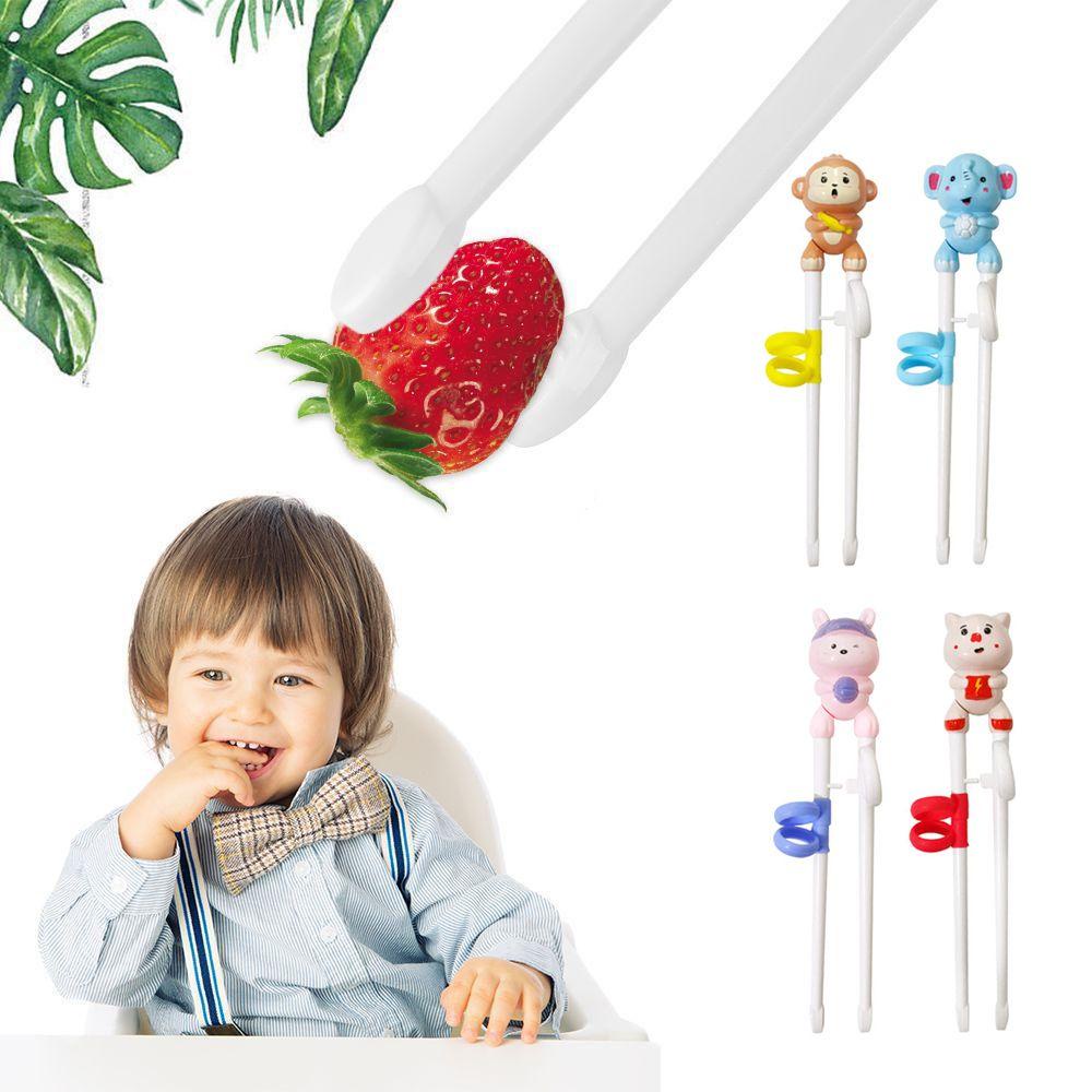 YOLA 1 Cặp Đũa Tập Ăn Họa Tiết Hoạt Hình Dễ Thương Cho Bé