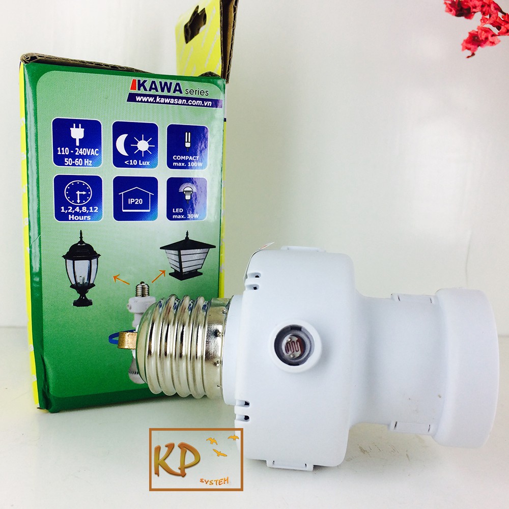 Đui đèn cảm ứng ánh sáng  Kawasan LSE27 time