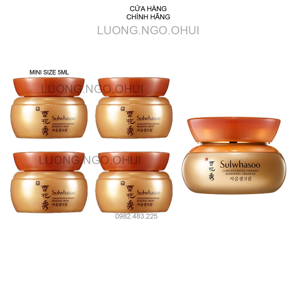Kem sâm Sulwhasoo tái tạo, chống lão hóa và trẻ hóa làn da - Sulwhasoo Concentrated Ginseng Renewing Cream EX 5ml