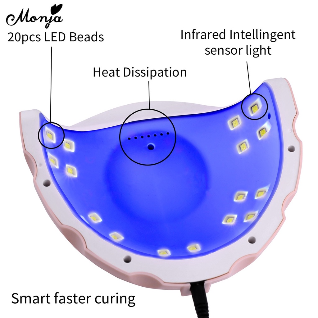 [Hàng mới về] Đèn sấy khô móng 36 bóng led UV 48W cảm biến thông minh