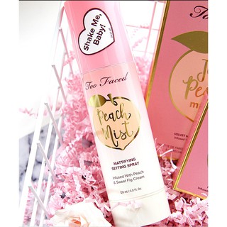 Khóa makeup Too Faced Peach Mist Mattifying Setting Spray