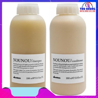 BỘ DẦU GỘI XẢ DAVINES NOUNOU CHO TÓC KHÔ HƯ TỔN DO UỐN NHUỘM CỦA Ý 1000ml