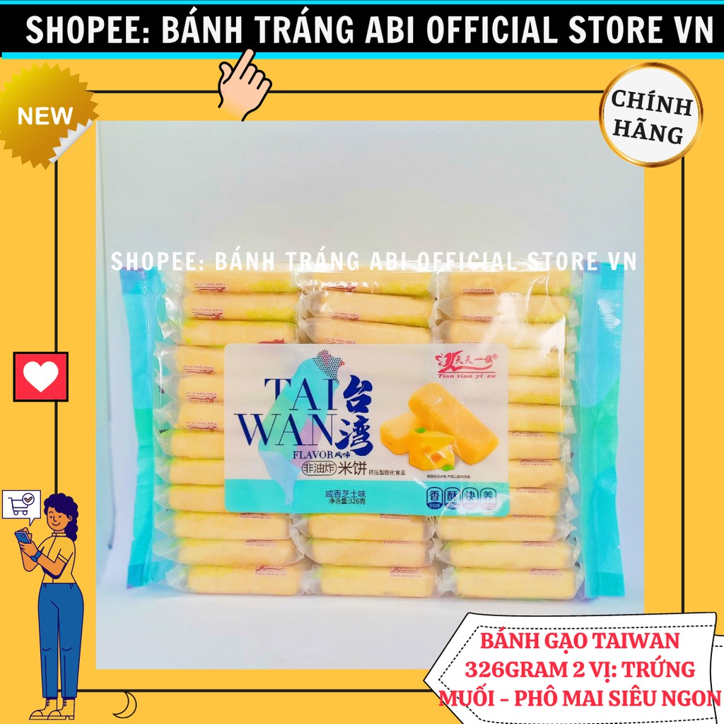 BÁNH GẠO TAIWAN FLAVOR 2 VỊ 326GRAM 🧀