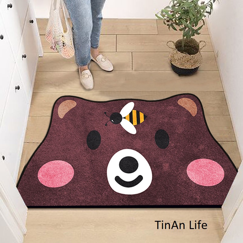 Thảm phòng tắm chống trượt thấm nước hình thú dễ thương