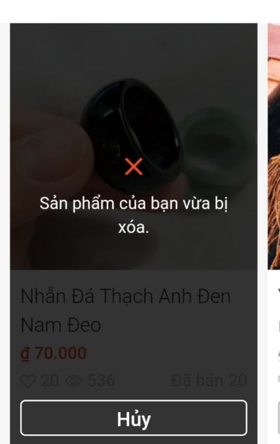 Nhẫn Nam Bản To Đá Màu Đen