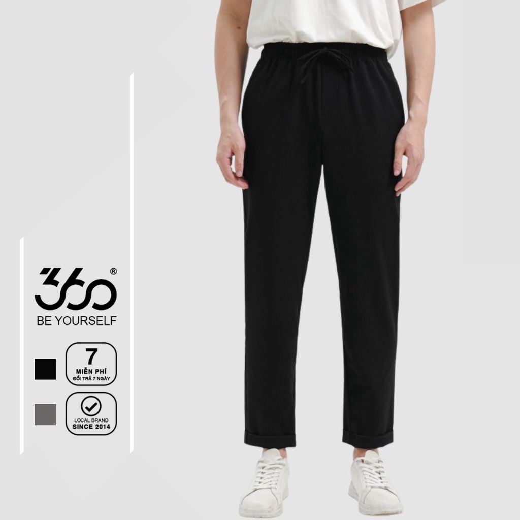 Quần vải nam thương hiệu 360 BOUTIQUE dáng crop có dây rút - QATOL302 | BigBuy360 - bigbuy360.vn