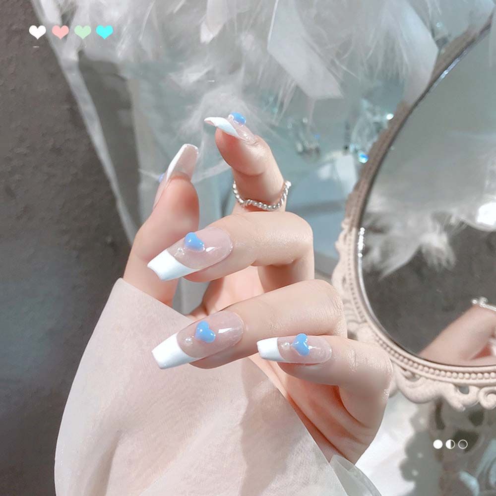 Phụ Kiện Trang Trí Móng Tay Nghệ Thuật Hình Trái Tim 3D Thời Trang Nhiều Màu