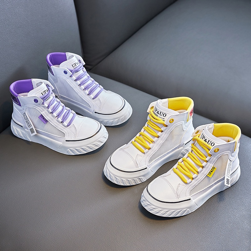 Giày cao cổ dây màu cá tính cho bé gái từ 4 đến 10 tuổi (D1) Richkidsstore2021