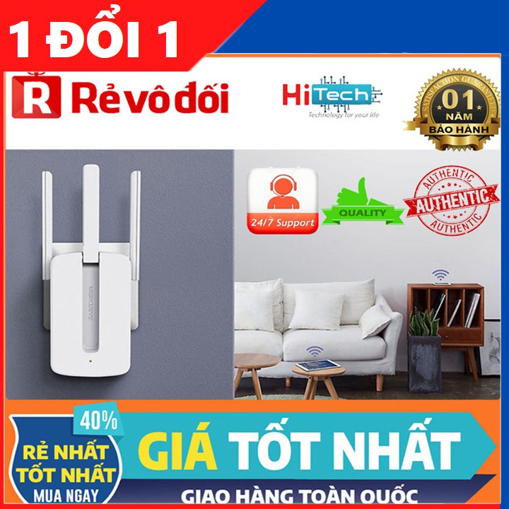 Bộ Kích Sóng Wifi Mercusys Repeater MW300RE 3 RÂU
