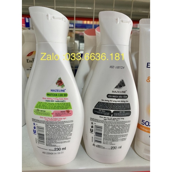 SỮA DƯỠNG THỂ HAZALINE 230G GIÚP TRẮNG DA ,GIỮ ẨM