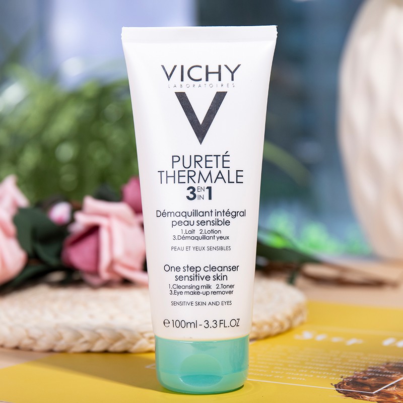 (Chính Hãng) Sữa Rửa Mặt Tẩy Trang 3 Tác Dụng - Purete Thermale One Step Cleanser (3 In 1) Vichy 100ml