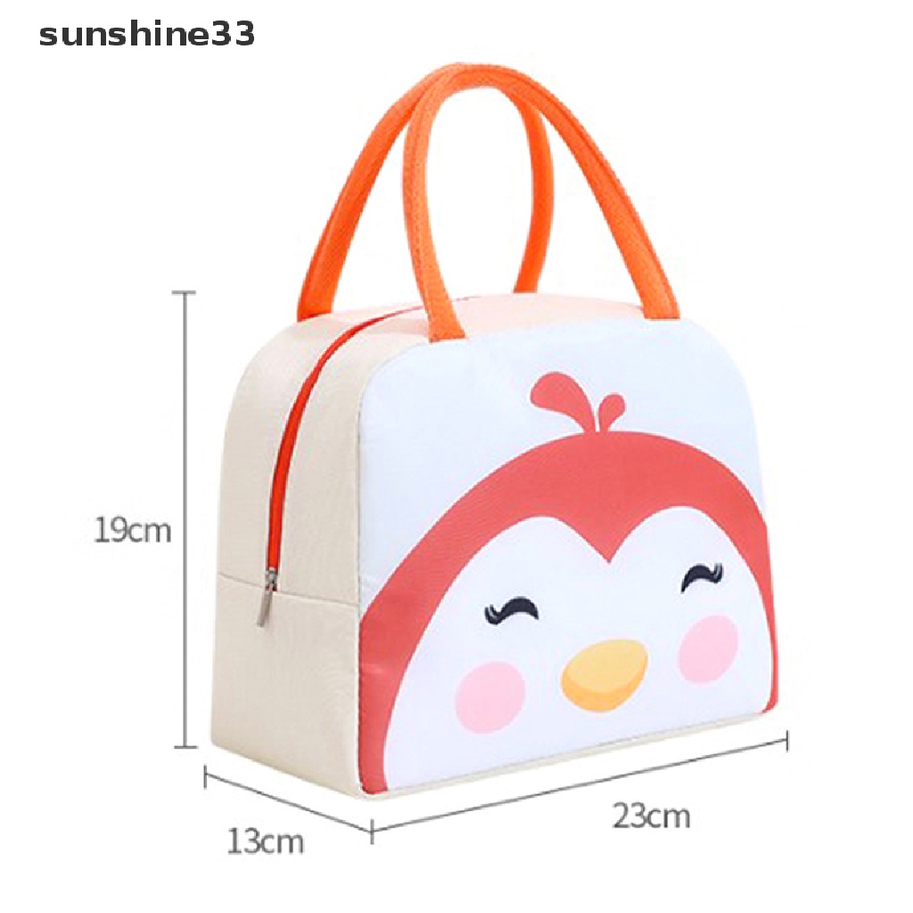 1 Túi Đựng Cơm Trưa Giữ Nhiệt Họa Tiết Hoạt Hình Dễ Thương