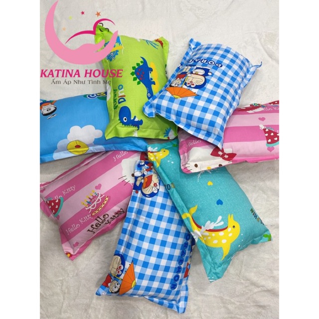 Vỏ áo gối nằm cho bé, vải cotton Thắng Lợi mềm, mát, nhiều họa tiết hoạt hình đáng yêu thân thiện | BigBuy360 - bigbuy360.vn
