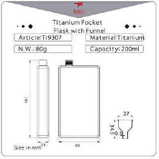 Keith Ti9307 - Bình Đựng Rượu Titanium 200ml