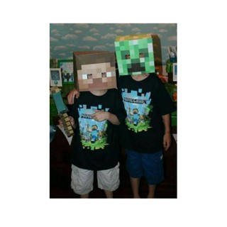 (5 màu) Áo thun trẻ em Minecraft cotton thái