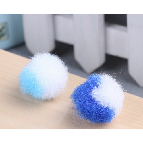 Pompom 2 màu 2cm gói 20g khoảng 100 viên làm scrunchies