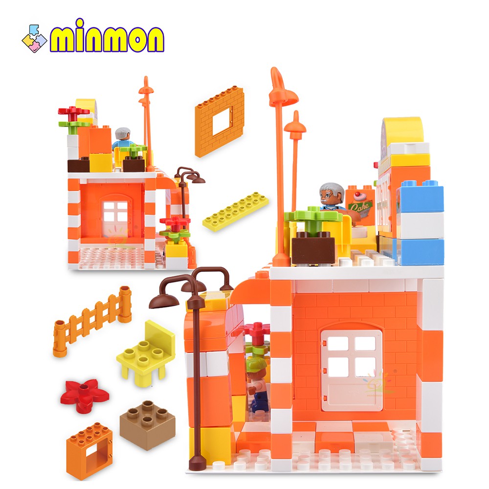 Bộ đồ chơi lego MINMON hình ngôi nhà 122 mảnh - MM0023