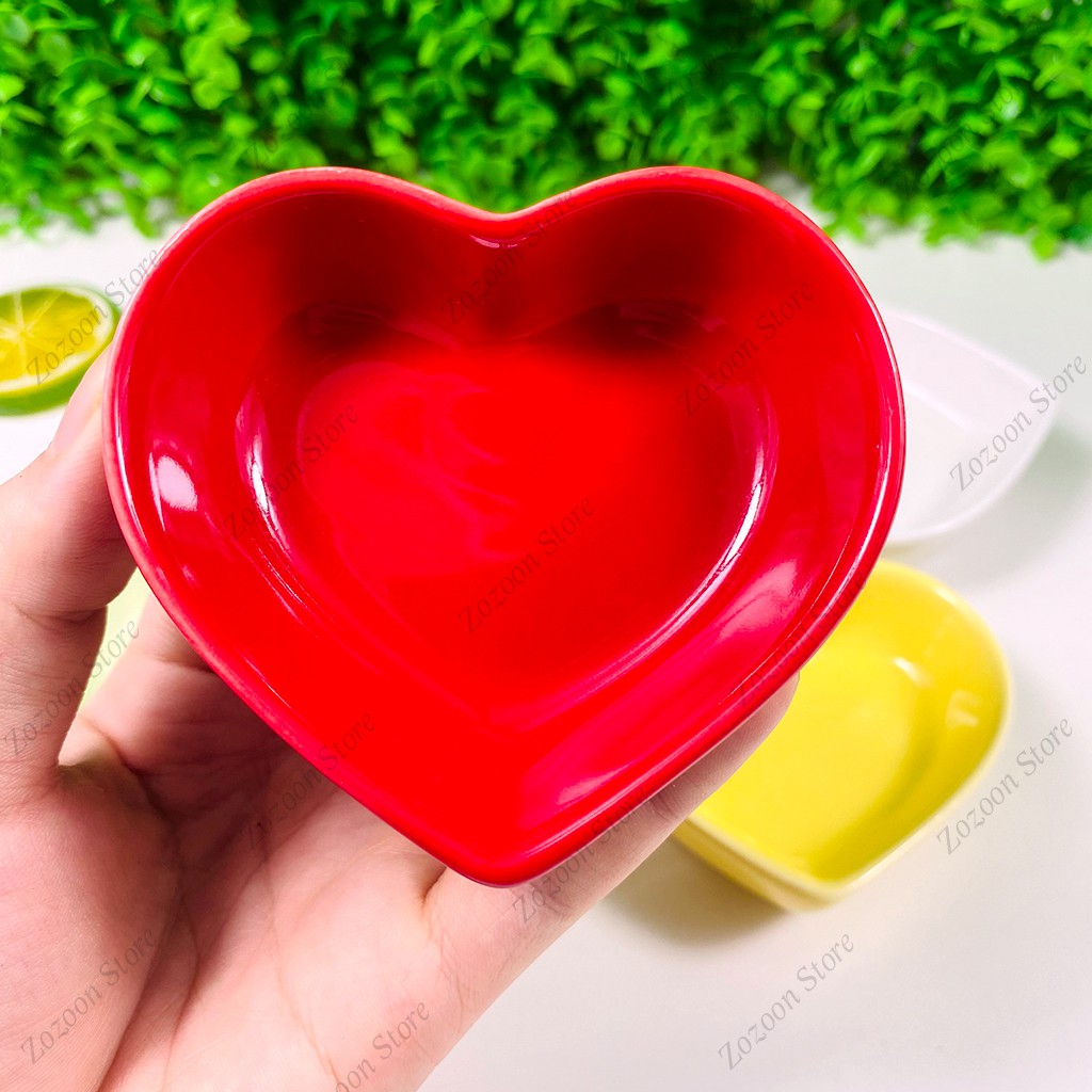 Bát ăn dặm gốm sứ cho bé mini hình trái tim 5 màu basic - Zozoon Store