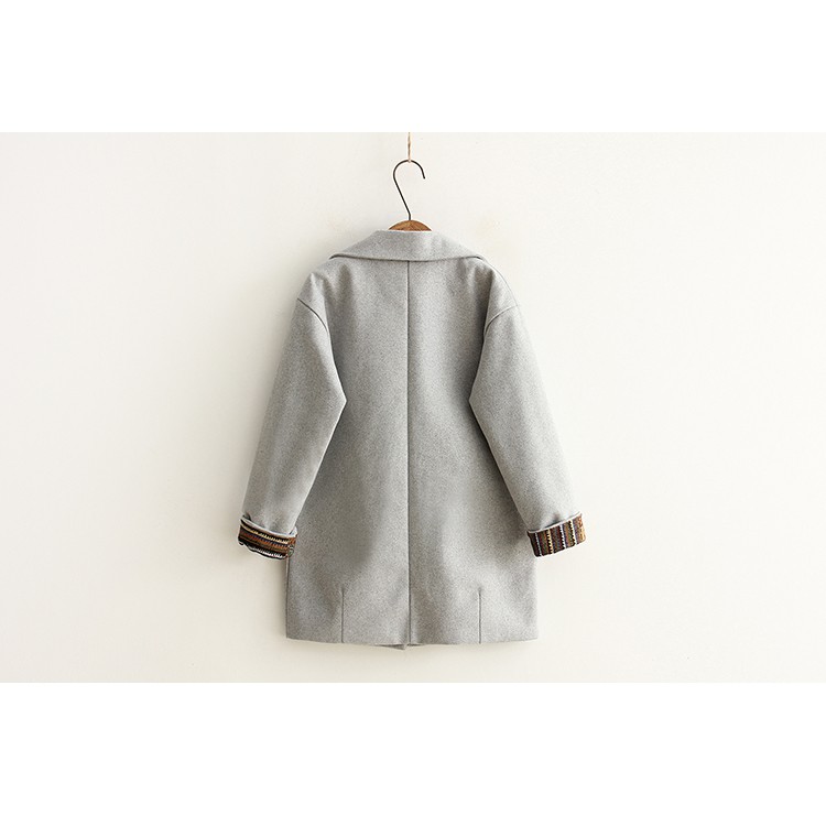 Áo khoác dạ Ulzzang thêu họa tiết( có ảnh thật) - A123 | BigBuy360 - bigbuy360.vn