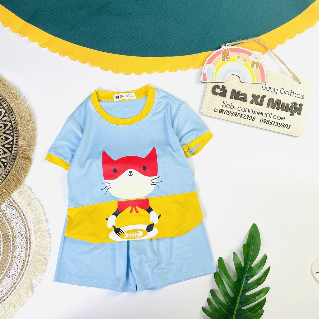 Size(9-32Kg)FREE SHIPBộ Thun Lạnh Dể Thương Cho Bé Gái Bé Trai, Đủ Màu