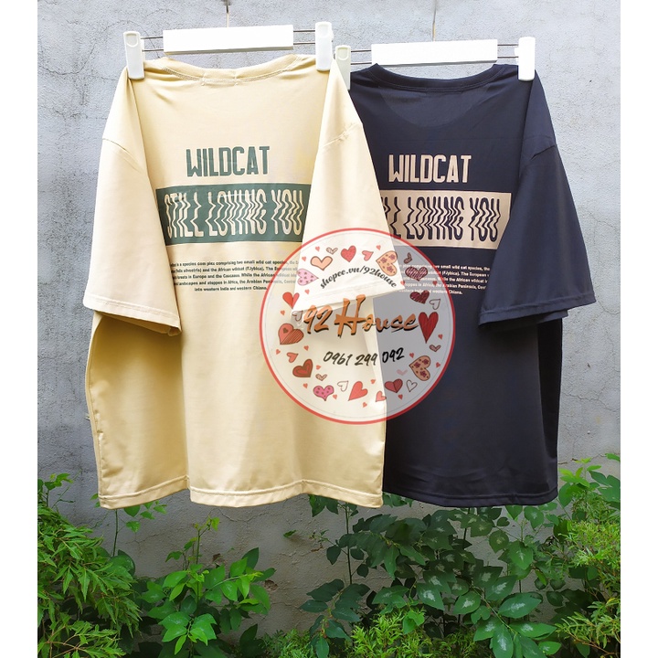 Áo thun tay lỡ unisex mặt mèo dáng rộng / Áo phông nữ phom rộng