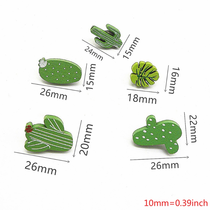 Seng Set 30 Nút Bần Hình Xương Rồng Trang Trí Tường / Bảng Ghim Hình Ảnh