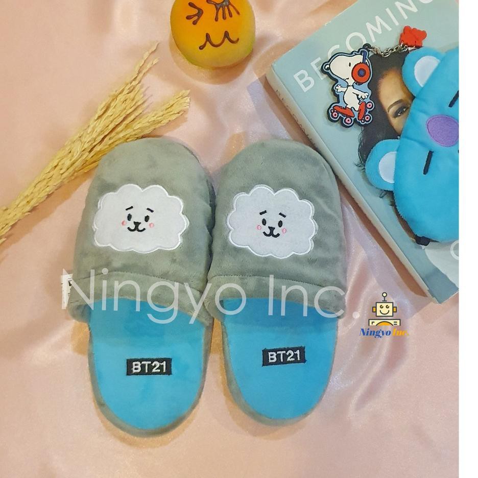 Dép Quai Ngang Thêu Hình Bt21 Bts Phong Cách Hàn Quốc