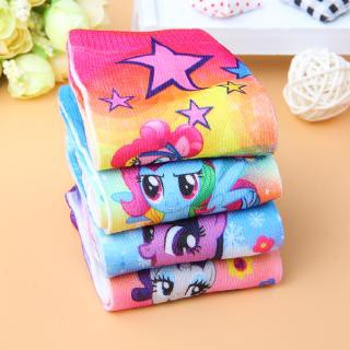 SET 4 ĐÔI Vớ   cotton in hình ngựa pony thời trang dễ thương cho bé gái