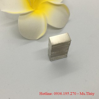 10 Viên Nam Châm Chữ Nhật Kích Thước 20x10x2mm Mạ Nikel Giá Khuyến Mại