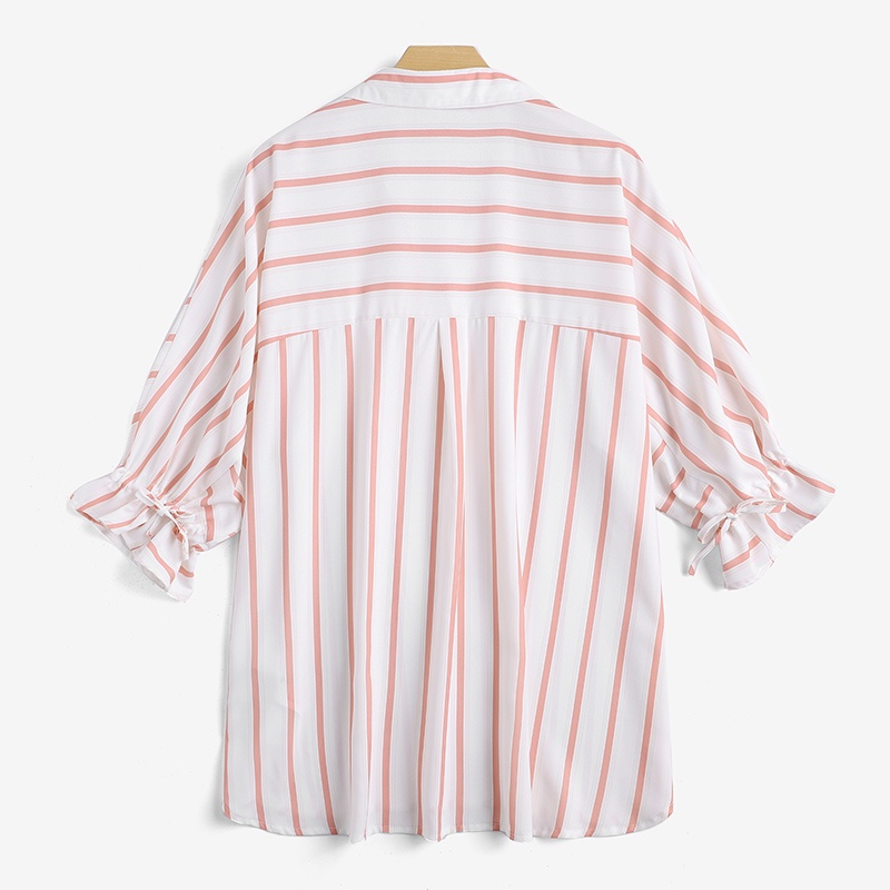 Áo sơ mi Zanzea cổ chữ V tay dài họa tiết kẻ sọc thời trang dành cho nữ
