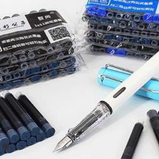 Bút máy bút mực 1 bộ (2 bút, 50 ống mực)