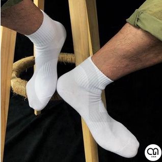 Tất Vớ Trơn Màu Trắng Đen Cổ Ngắn Nam Nữ Vải Cotton Thời Trang Hàn Quốc