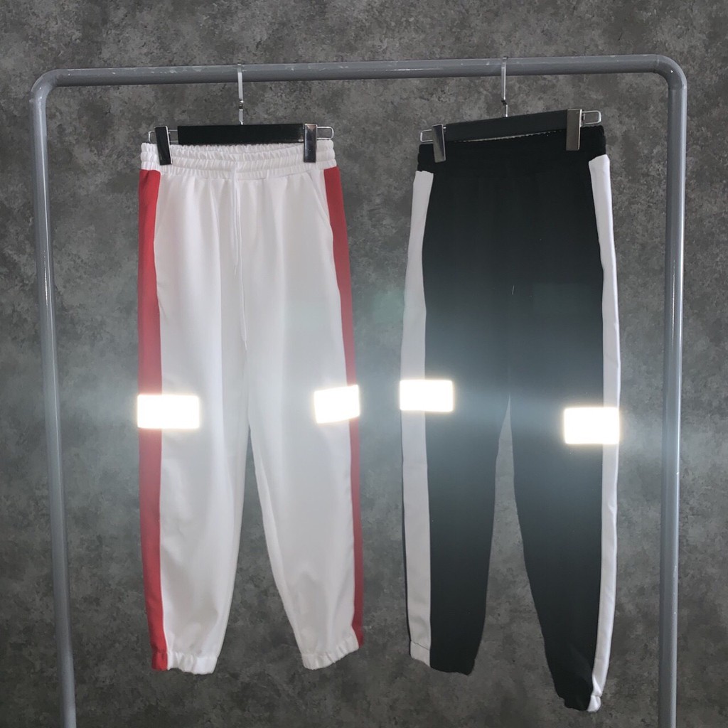 Quần jogger phản quang phát sáng 1 sooc unisex vải pylester 2 da 4 chiều co giãn | Beway | BigBuy360 - bigbuy360.vn