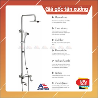 BỘ SEN CÂY TẮM MƯA ĐỨNG INOX 100% SUS-304 MẪU TRÒN VIAS - VA9019 - VIỆT Á