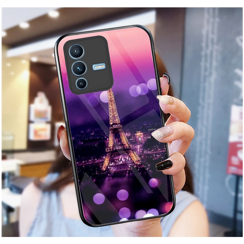 Ốp Lưng VIVO V23 5G mặt kính cường lực cao cấp